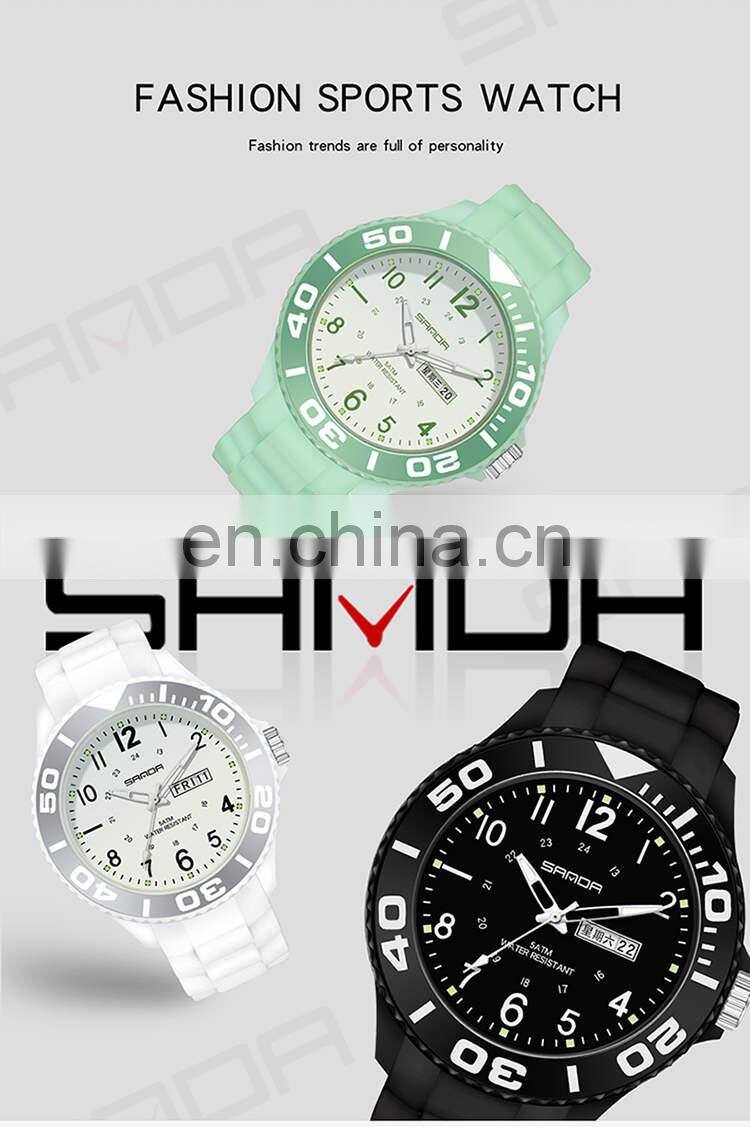 SANDA 6051 Fashion Men Quartz Watch Business Wristwatch Outdoor Sport Watch Man Waterproof