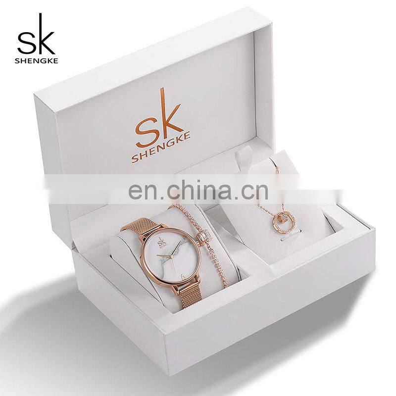 SHENGKE Luxury Jewelry Watches Bracelets & Bangles Watch Earring Necklace Jewelry Findings&Components K0039L12