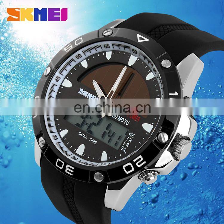 skmei 1064 5atm waterproof for men solar energy japan movt custom logo watches