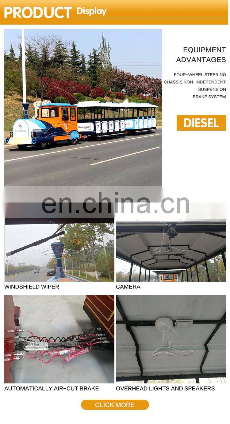 58 seats diesel type trackless train park tourist train without rail