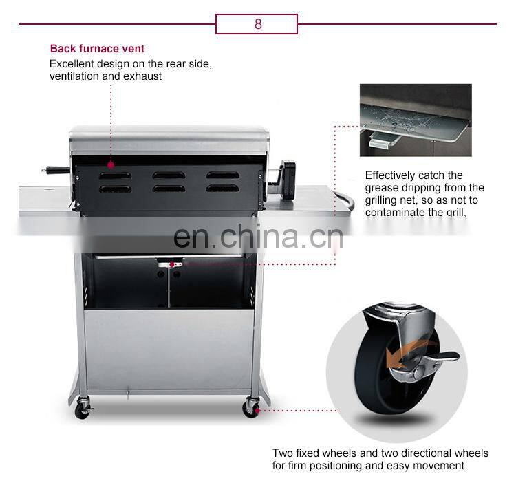 The Most Popular Export Quality OEM Design Assembled Outdoor Stainless Steel Gas BBQ Grill
