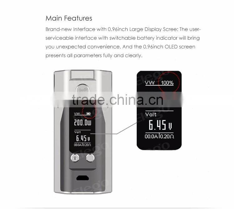 2016 Wholesale Original Wismec Reuleaux RX200S TC Mod with 200W with TFV8