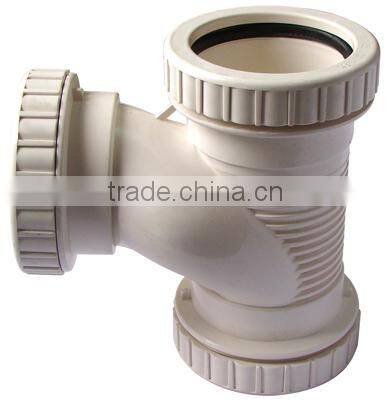 Plastic Spiral Tees DIN UPVC Spiral Soundproofing Tees