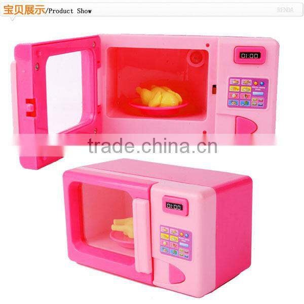 China Manufacturer kids play house Kitchen toy mini appliances toys Microwave oven with light