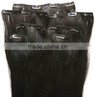 20 inch body wave human hair clip in hair extension for african american