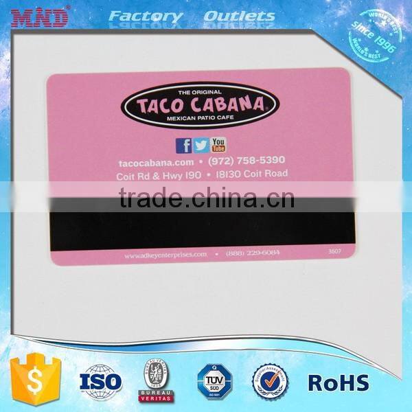 MDH97 RFID hotel room key card with magnetic stripe