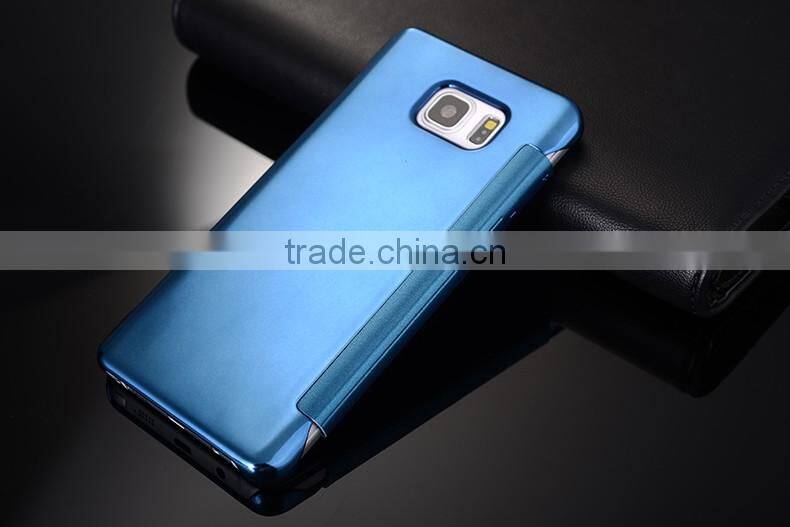 2016 new arrive flip mirror phone case for samsung note 5