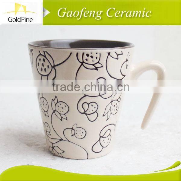 hot selling hand painting mug, handmade design mug