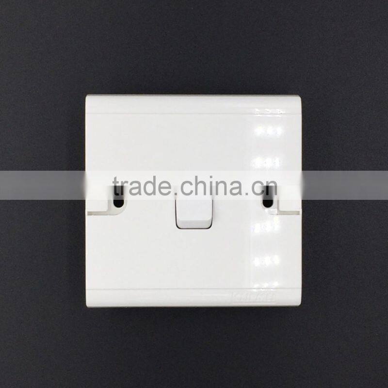 U series fluorescent series push button one gang wall switch