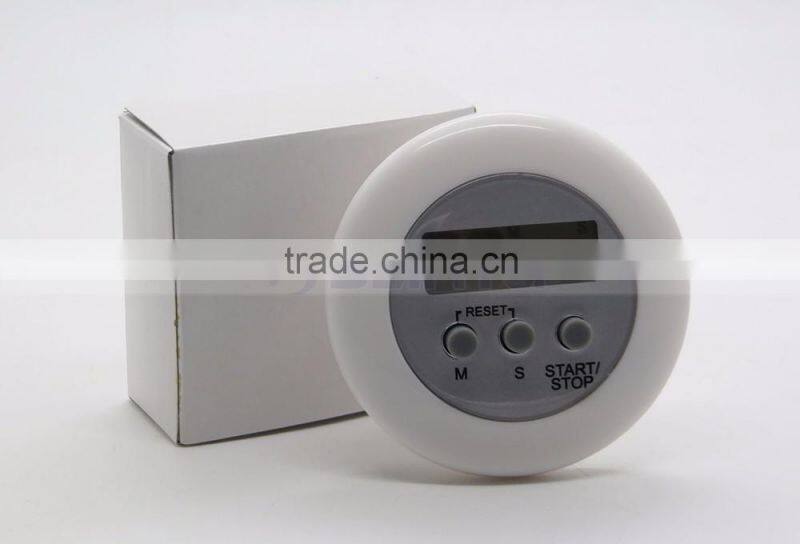 2.5 Inch 4 Digit Minute/Second LCD Round Refrigerator Countdown Timer