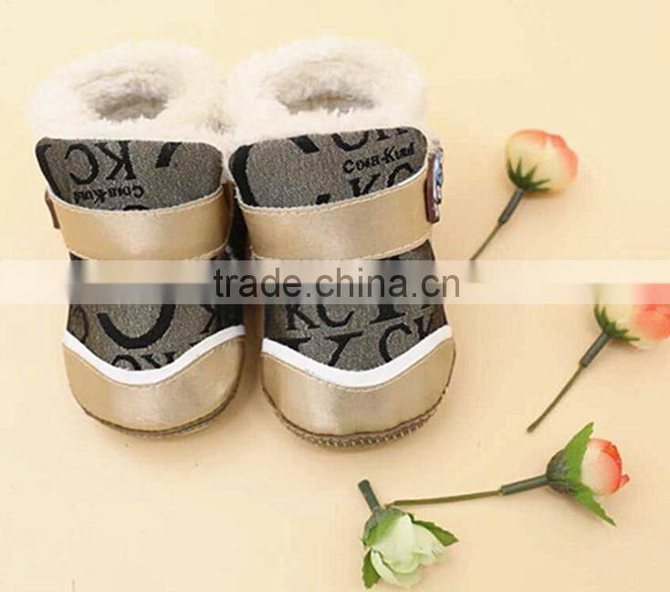 kid's winter shoes non slip shoes 1-4 years old baby shoes with thick velvet