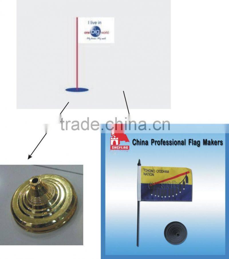 Alumium pole/wooden flag pole and stand table flag