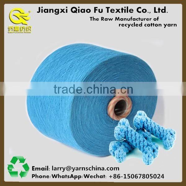 Open End Recycled Cotton Polyester Yarn Knitting for Pet Chew Toys-Bone