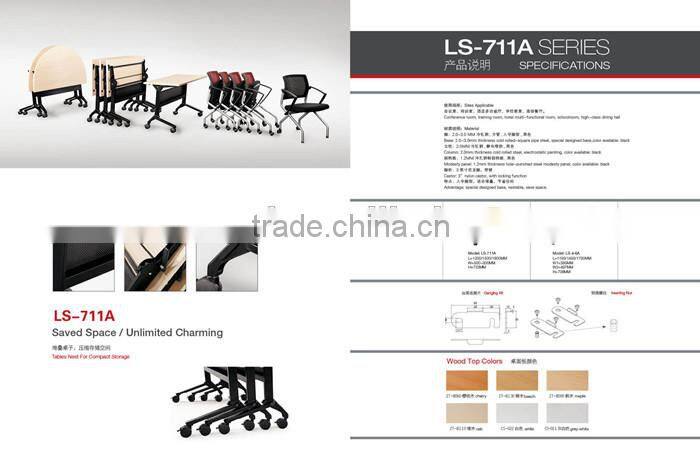Modern Design Folding Training Table With Wheels