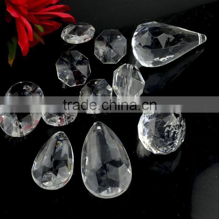 Wholesale assorted shapes acrylic chandelier acrylic beads china