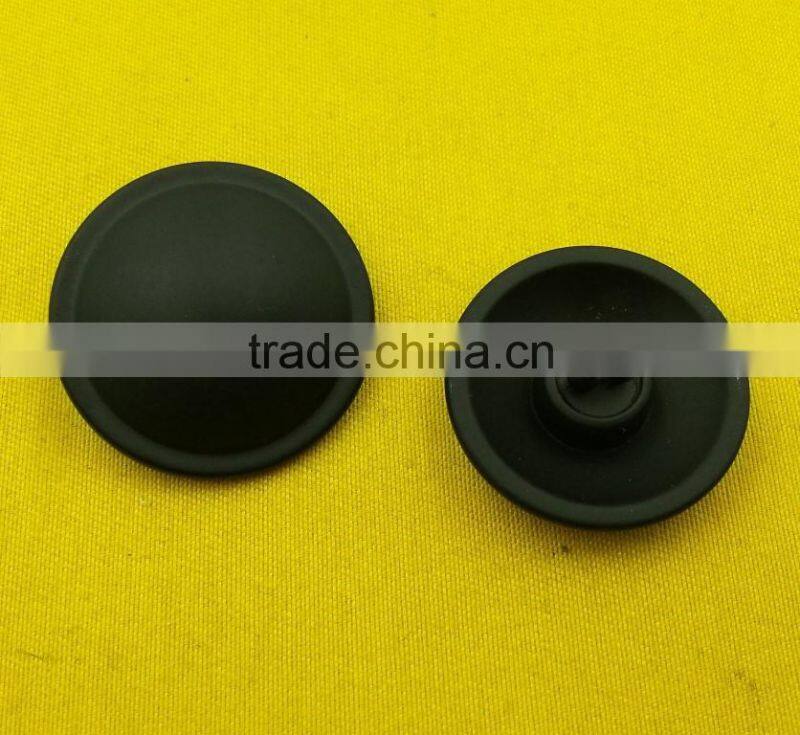 Black matt high quality metal shank button for ladies jacket -- MJ5881