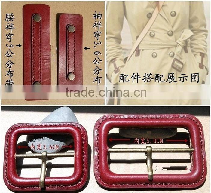 100% Genuine Cow Leather Covered Buckles