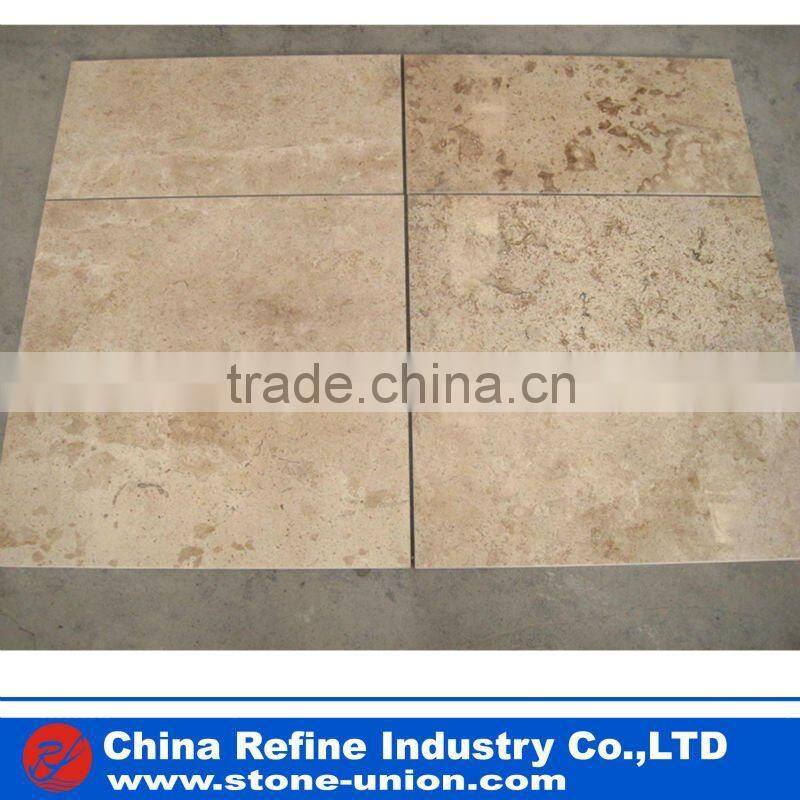 Golden travertine tile