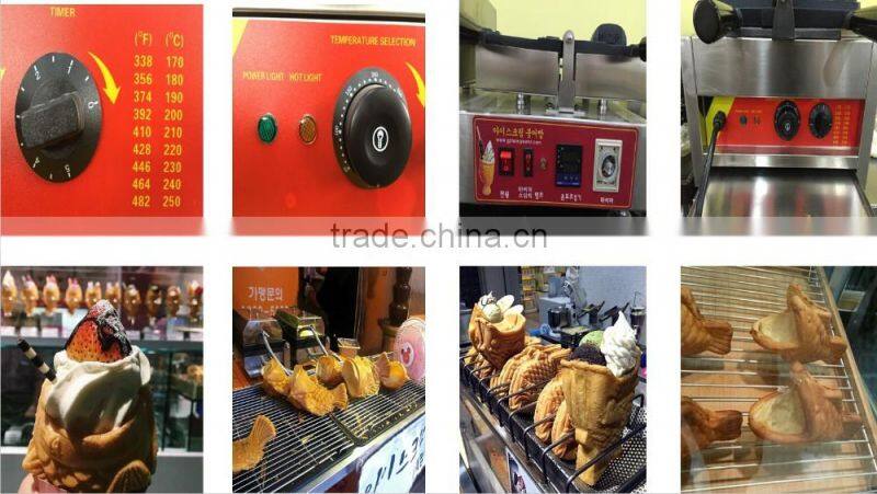 Single head gas 220v 2 pcs rectangle red bean Belgium waffle cake maker