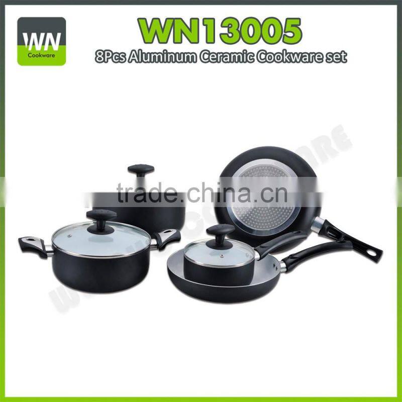 Aluminium cookware saucepan fry pan with induction bottom aluminium cookware set with good price