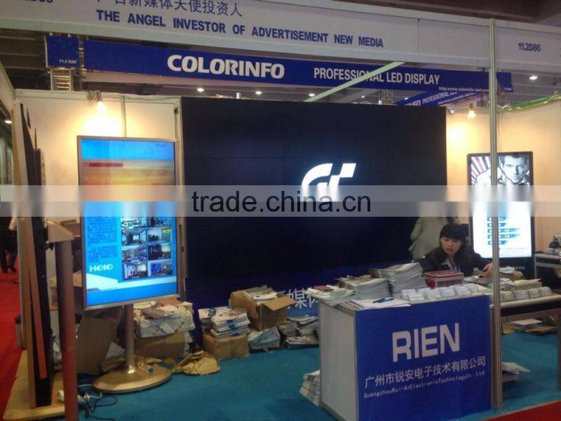 46 inch LCD video WALL seamless ultra narrow bezel indoor advertising TV walls, wall mounted advertising board