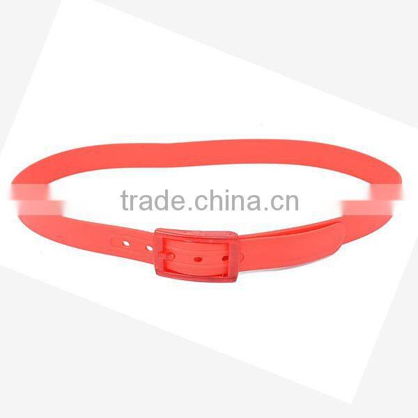 Fashion Silver Loop PU Leather Belt For Promotional gifts