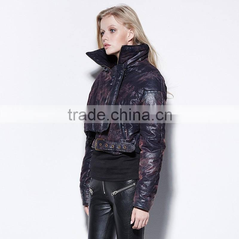 PY-162 Deep Winter Punk Rave Fireworks Retro Thicker Cotton Knight Short Jacket
