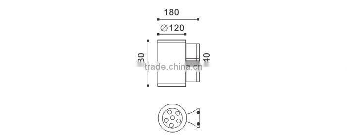 RYAN Hot Sell up and down light IP54 led round lamp