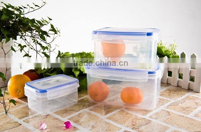 3pcs plastic kitchen plastic food storage container set