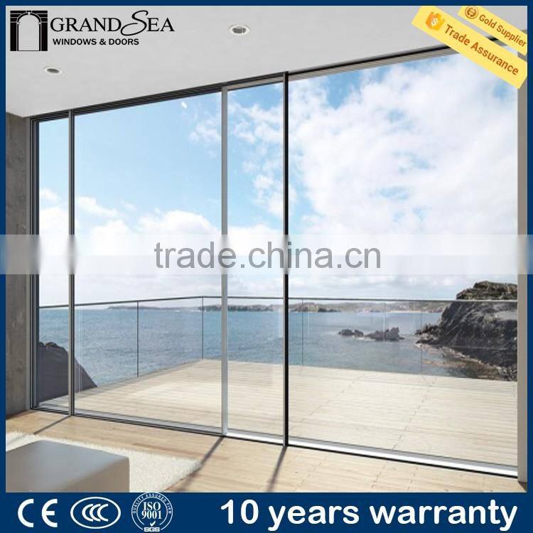 Aluminum sliding glass door for residential room