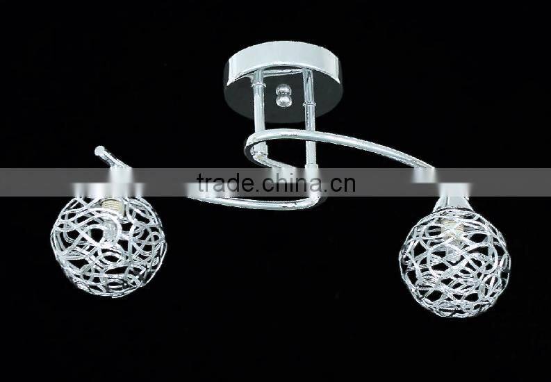 New Retro rustic Chandelier wrought iron wire ball shade lighting fixture