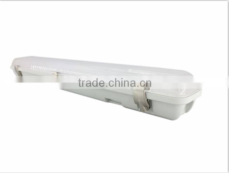 dimmable 5ft 1500mm IP65 LED vapor tight light fixture with sensor and emergency kit