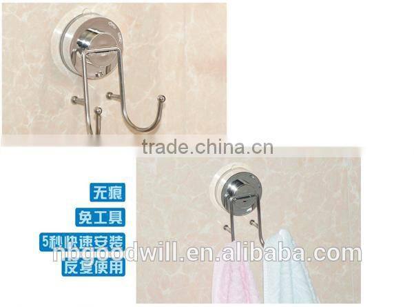 Stainless steel hook powerful suction hook, European simple stainless steel sucker hook