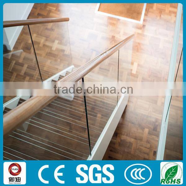 decorative residential steel wood straight staircase