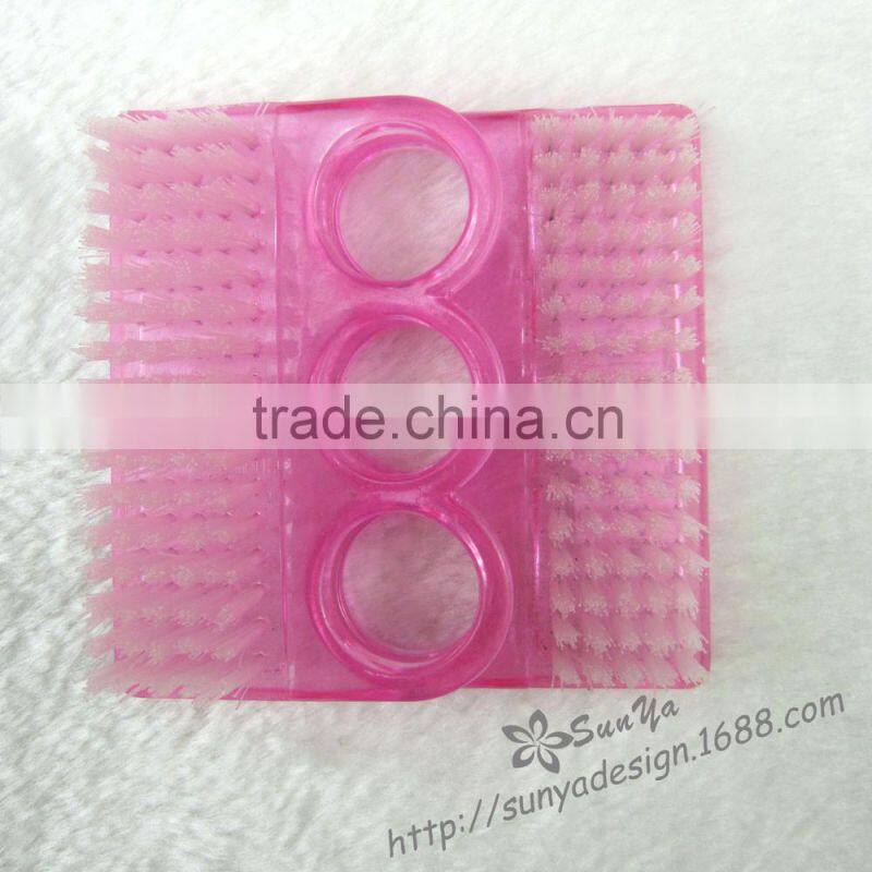 Small size crystal nail cleaning brush set