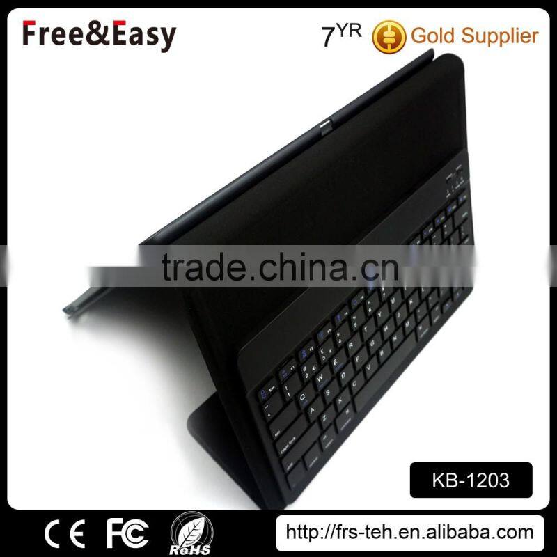 Factory price 78keys bluetooth wireless keyboard with leather case