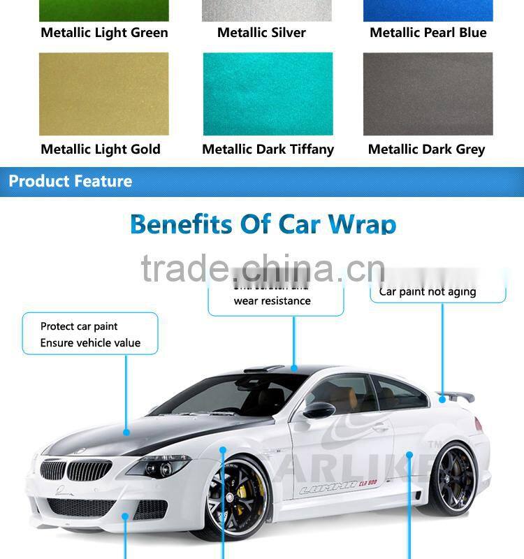 High Quality Grey Metallic Chrome Matte Sticker Car Wraps Vinyl
