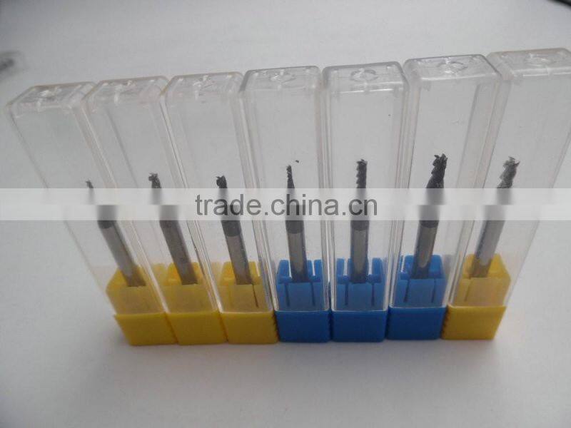 cheap china 2mm cutting dia 4 flutes HRC55 cnc solid end mill carbide