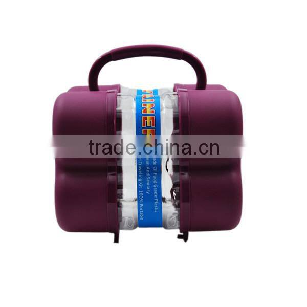 Pet food storage container/ pet traveling kit 100%portable with high quality bowl set