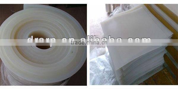 Semi-transparent silicone rubber sheet