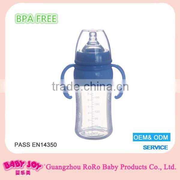 2015 high quality wide neck bulk glass milk baby bottle from china