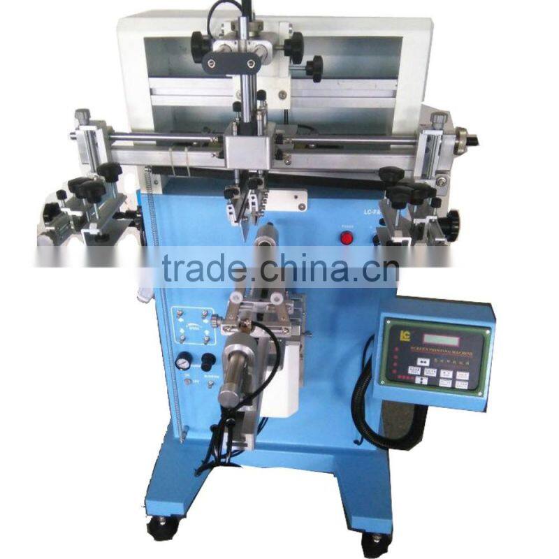 HDPE bottle screen printer for bottle silk screen printer printing HDPE bottle LC-PA-400E