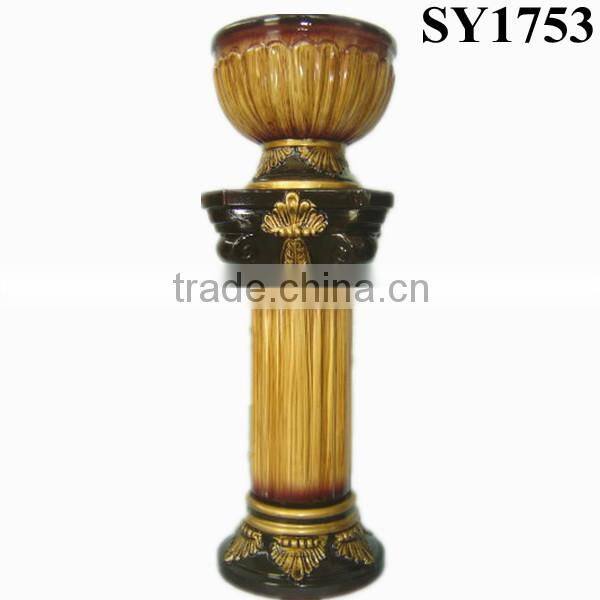 36 inch brown antique wedding roman column