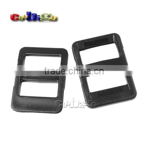 1" Webbing Plastic Tri-Glide Slider Adjustable Buckle Hardware Black for Outdoor Backpack Apparel Straps #FLC455-B
