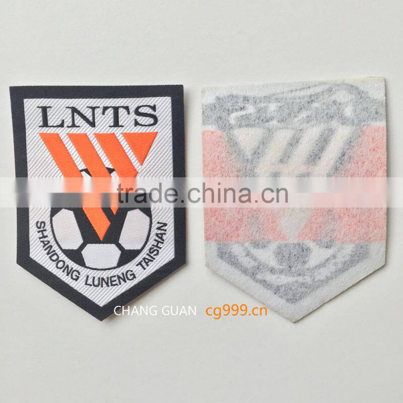 The football woven label that the world famous brand appointed production