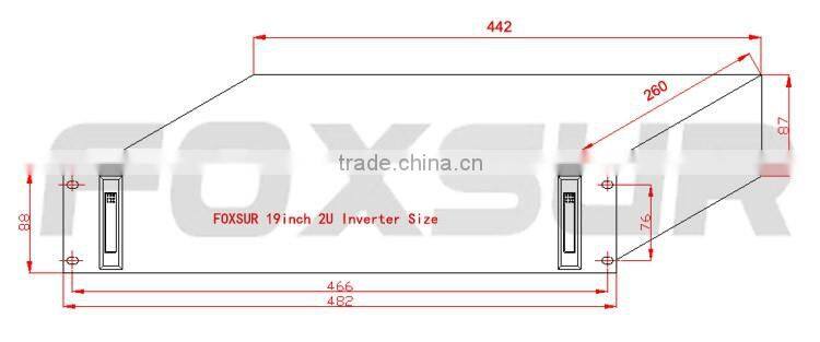 New design 2000VA 1500W 48V dc to 110V ac Off grid 19 inch 2U Rack Mount Pure Sine Wave Inverter for business products