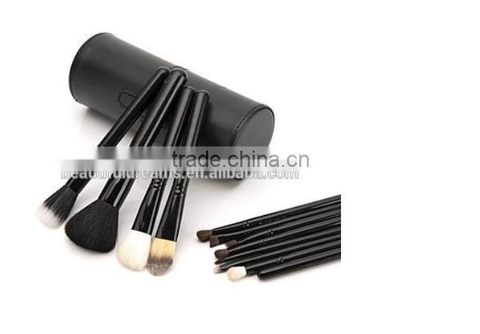 Professional 4 Colors New 12 Pcs Makeup Brush Cosmetic Make Up Brushes Set with Cup Holder Case Kit