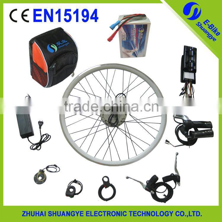 CE battery Electric bicycle kit / E bike conversion kit / 24V/36V/48V 250-1000W Motor