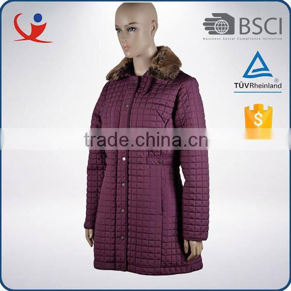 Fashionable winter waterproof windpoof nylon woman long jacket