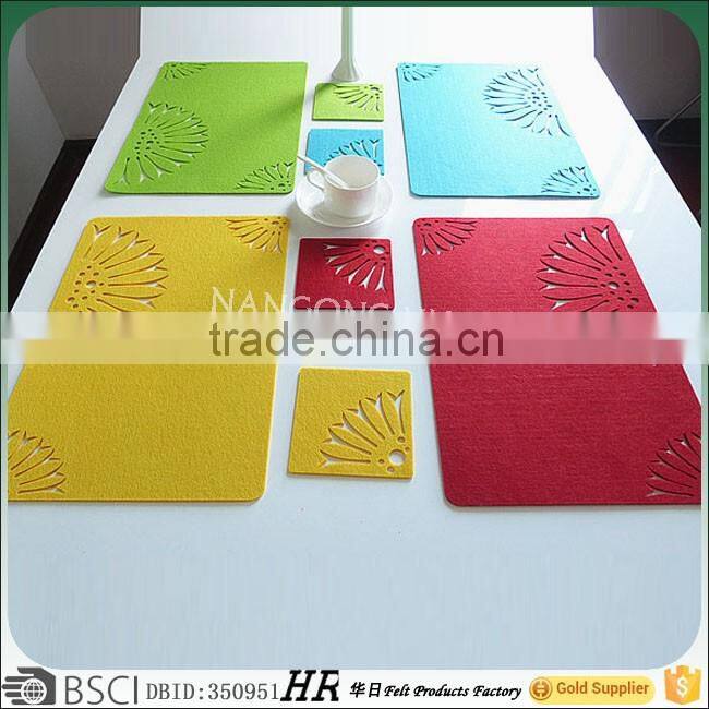 Square felt placemats red felt placemats